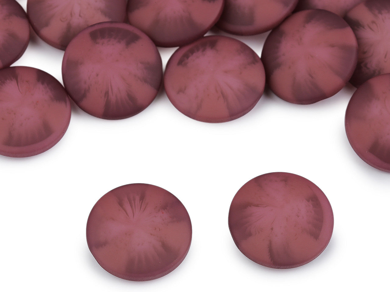 Bouton pour manteaux et vestes - effet velours, tailles 21,1mm, 25,4mm, 30,4mm - 25pc