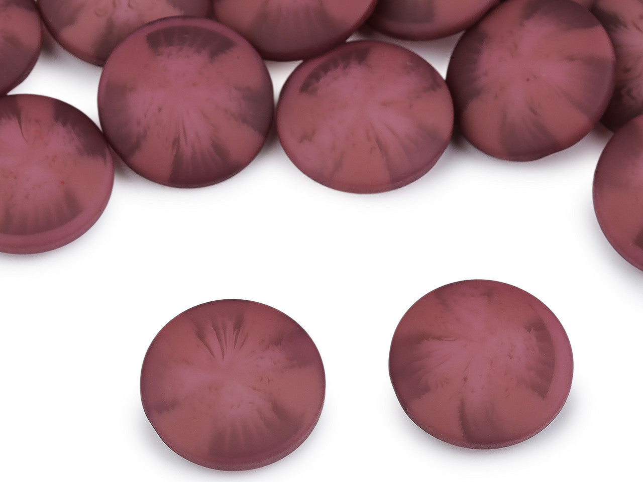 Bouton pour manteaux et vestes - effet velours, tailles 21,1mm, 25,4mm, 30,4mm - 25pc