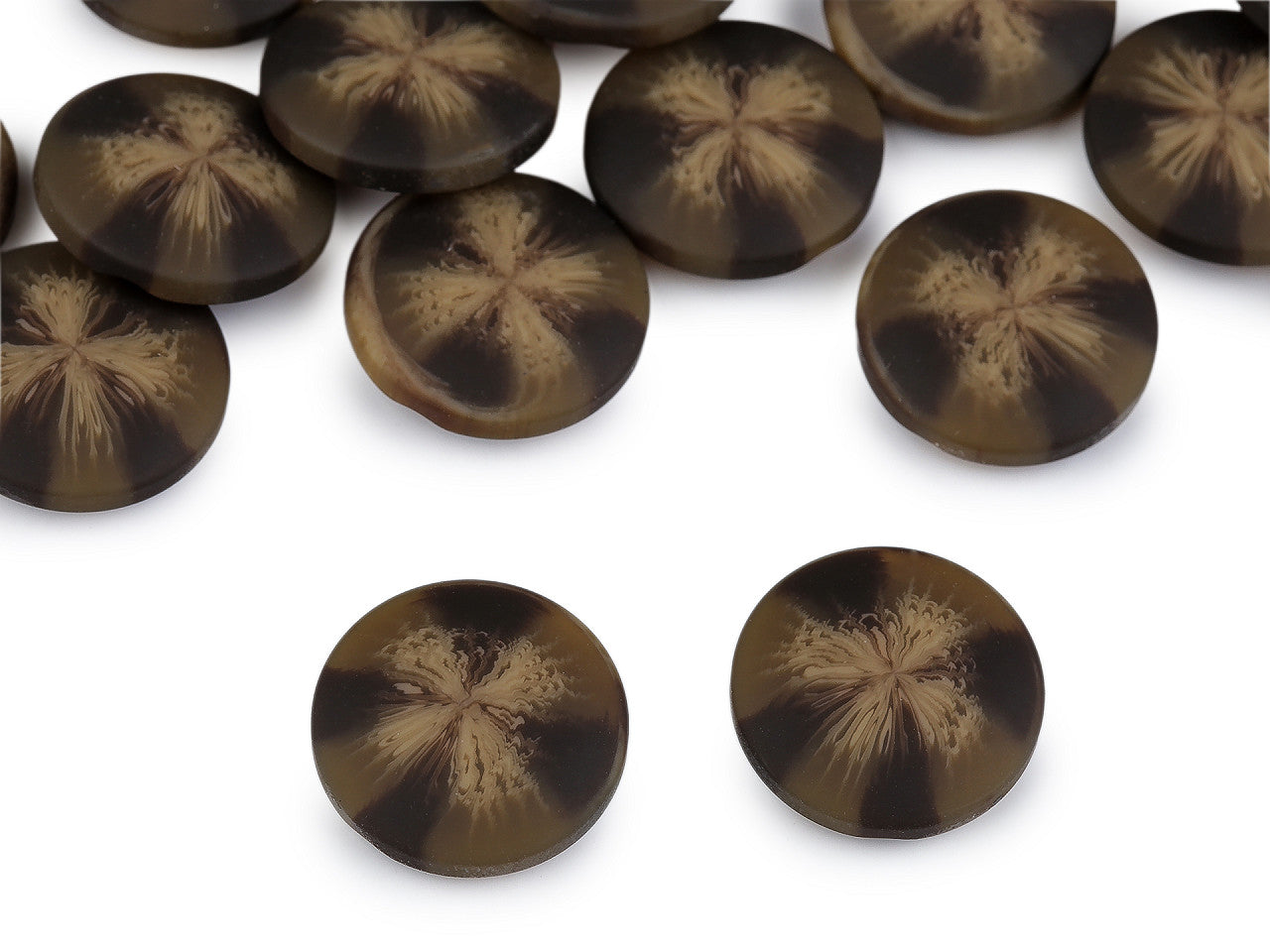Bouton pour manteaux et vestes - effet velours, tailles 21,1mm, 25,4mm, 30,4mm - 25pc