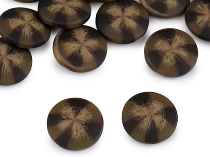 Bouton pour manteaux et vestes - effet velours, tailles 21,1mm, 25,4mm, 30,4mm - 25pc