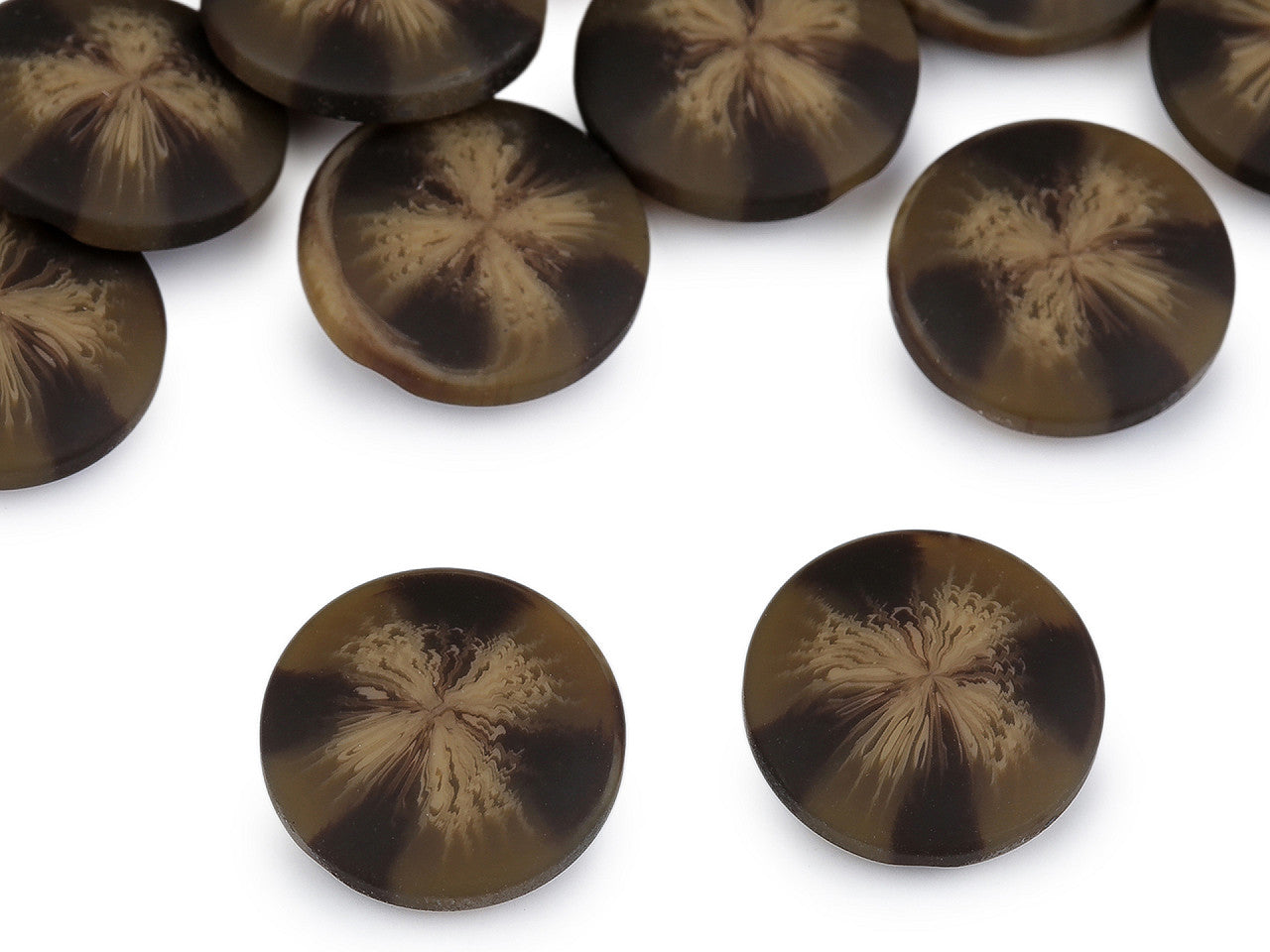 Bouton pour manteaux et vestes - effet velours, tailles 21,1mm, 25,4mm, 30,4mm - 25pc