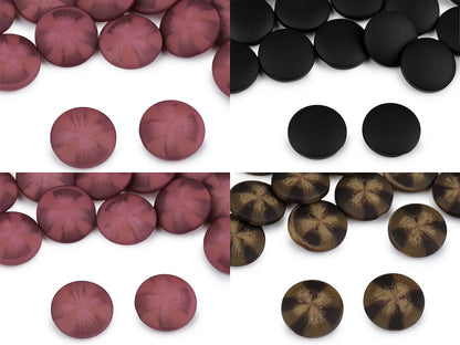 Bouton pour manteaux et vestes - effet velours, tailles 21,1mm, 25,4mm, 30,4mm - 25pc