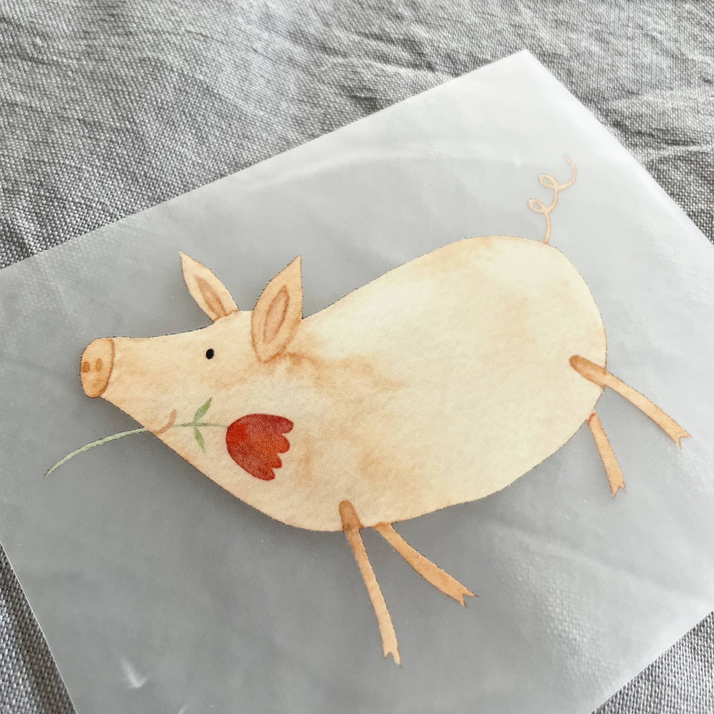Hannahs Firlefanz - Transfert thermocollant cochon