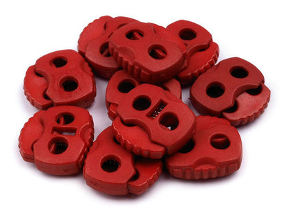 Butée de verrouillage pour cordon à 2 trous, 20 x 20 mm