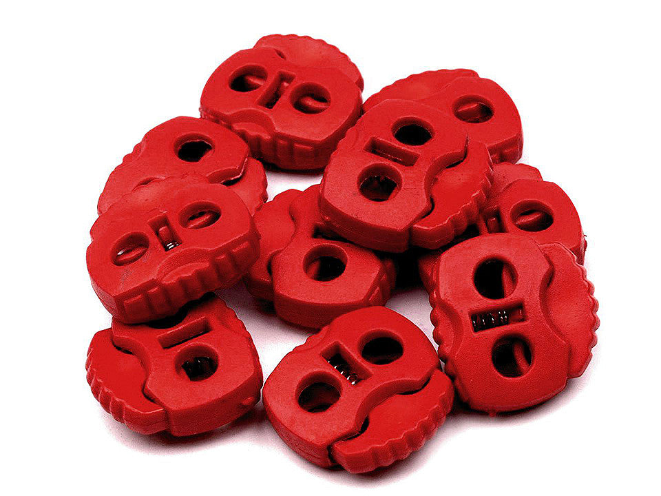 Butée de verrouillage pour cordon à 2 trous, 20 x 20 mm
