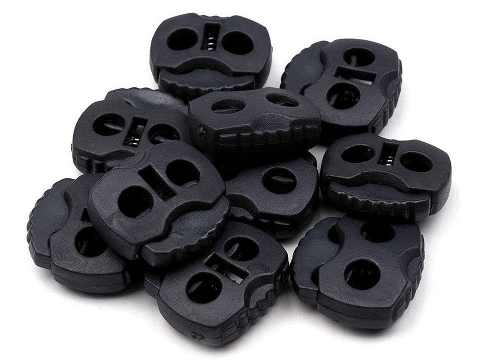 Butée de verrouillage pour cordon à 2 trous, 20 x 20 mm