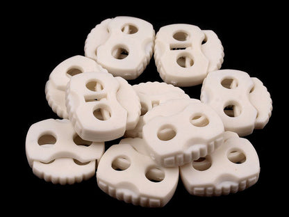 Butée de verrouillage pour cordon à 2 trous, 20 x 20 mm