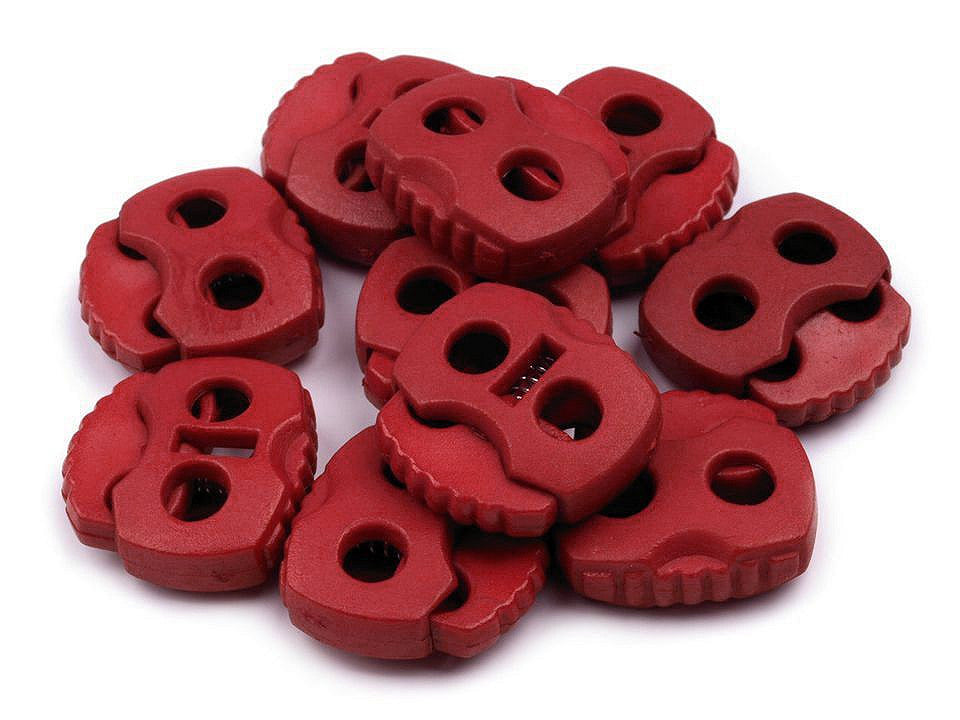 Butée de verrouillage pour cordon à 2 trous, 20 x 20 mm