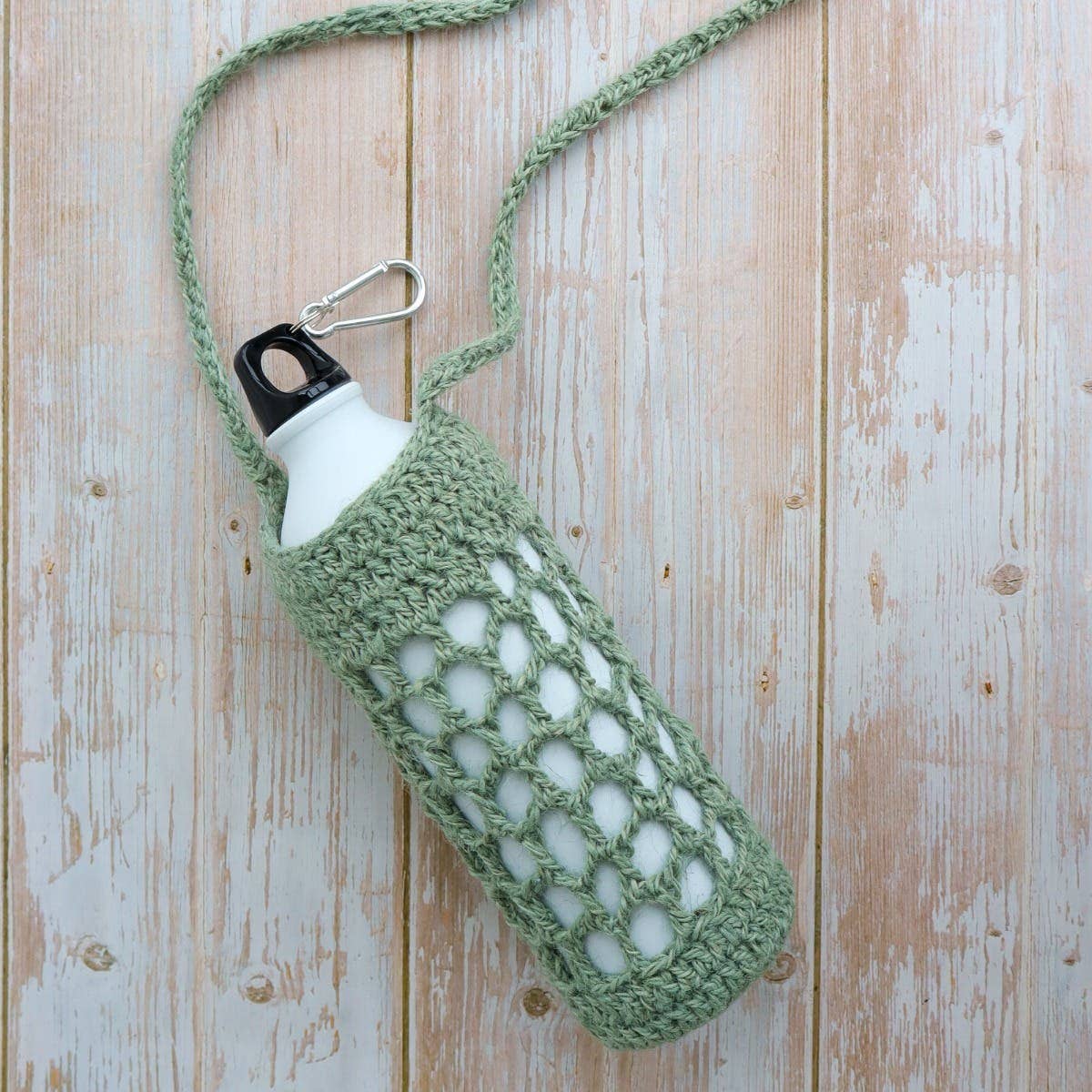 Hoooked - Kit de crochet DIY : Sac pour bouteille d’eau Bogota Serenity Mint