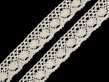Liseré de dentelle en coton, largeur 35 mm