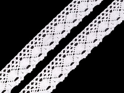 Liseré de dentelle en coton, largeur 35 mm