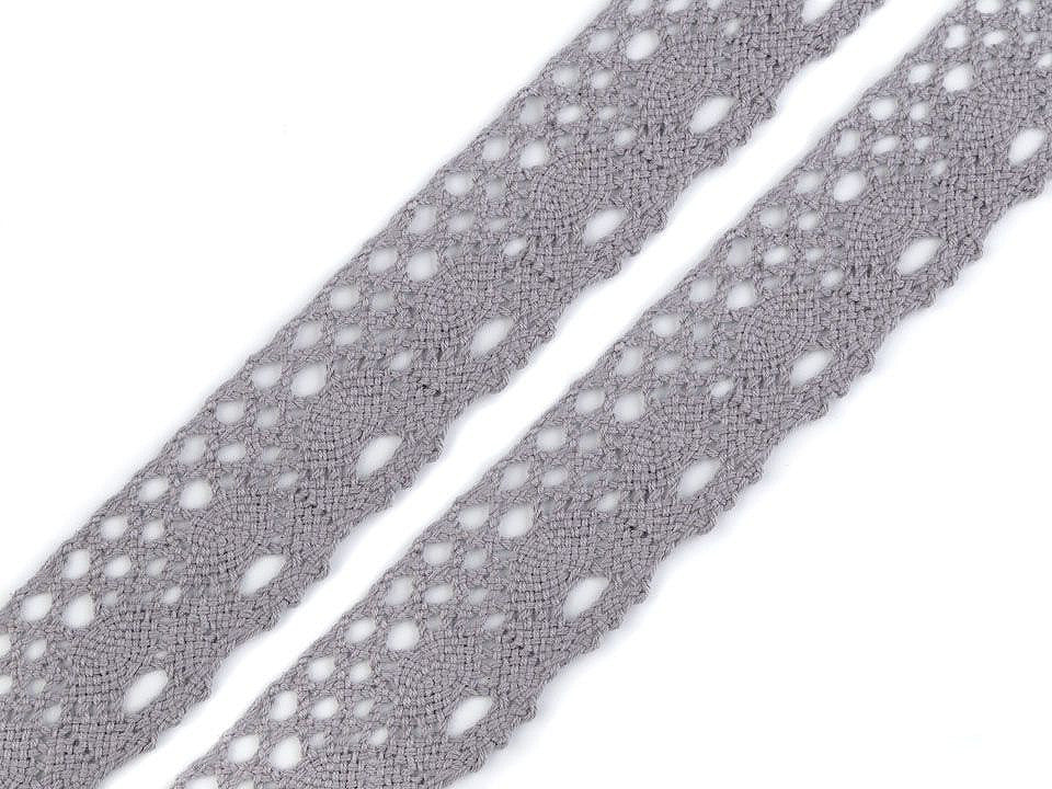 Liseré de dentelle en coton, largeur 35 mm