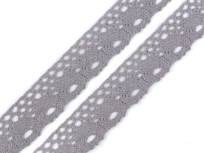 Liseré de dentelle en coton, largeur 35 mm