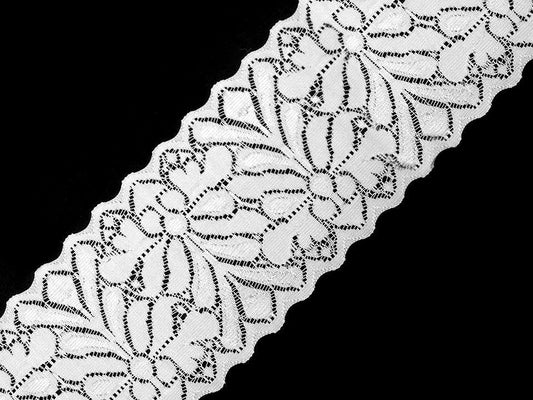 Liseré en dentelle élastique, largeur 80 mm
