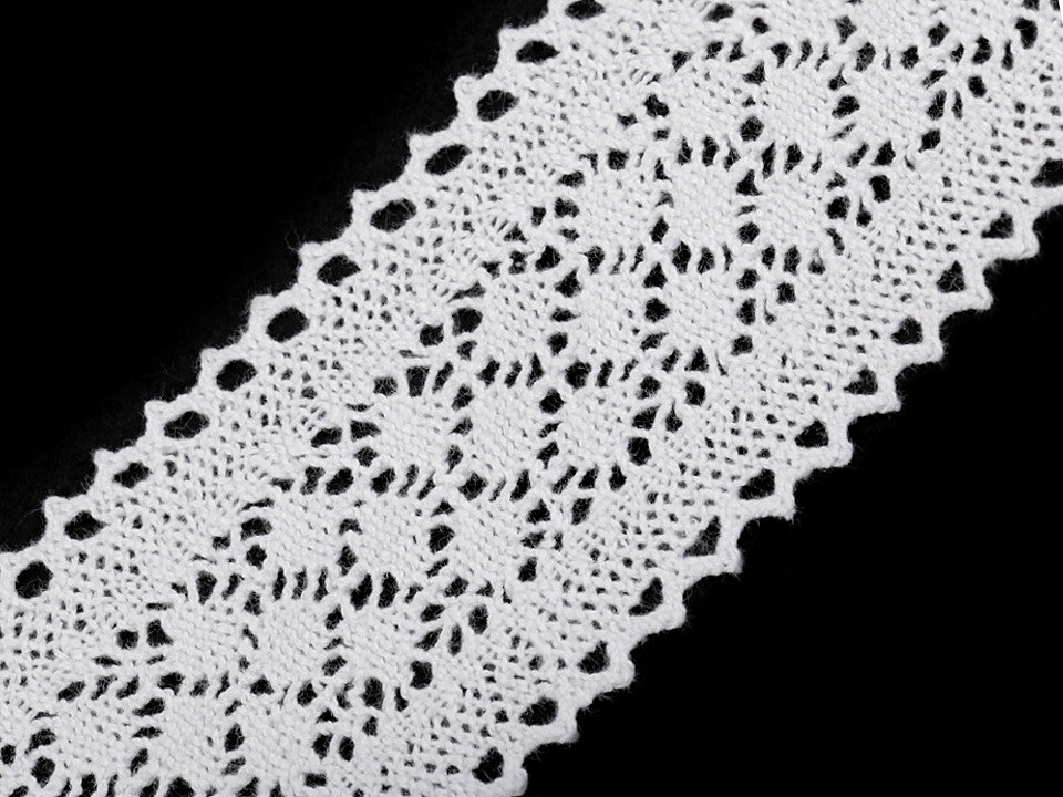 Liseré/Pièce de dentelle en coton, largeur 60 mm - 1m