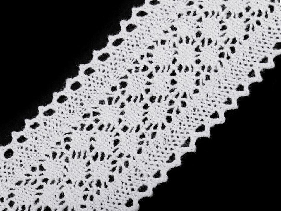 Liseré/Pièce de dentelle en coton, largeur 60 mm - 1m
