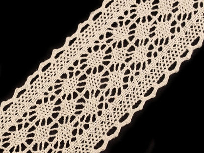 Liseré/Pièce de dentelle en coton, largeur 60 mm - 1m