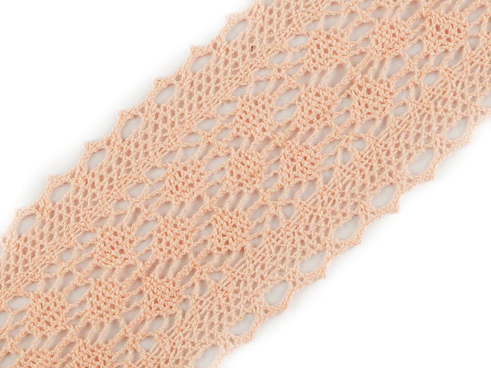 Liseré/Pièce de dentelle en coton, largeur 60 mm - 1m