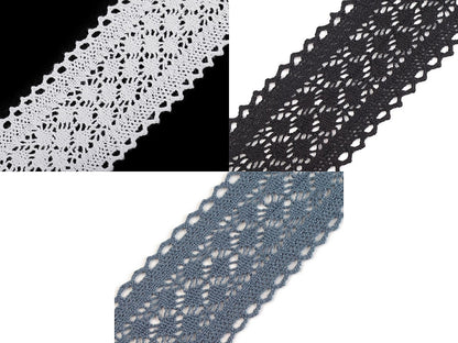 Liseré/Pièce de dentelle en coton, largeur 60 mm - 1m