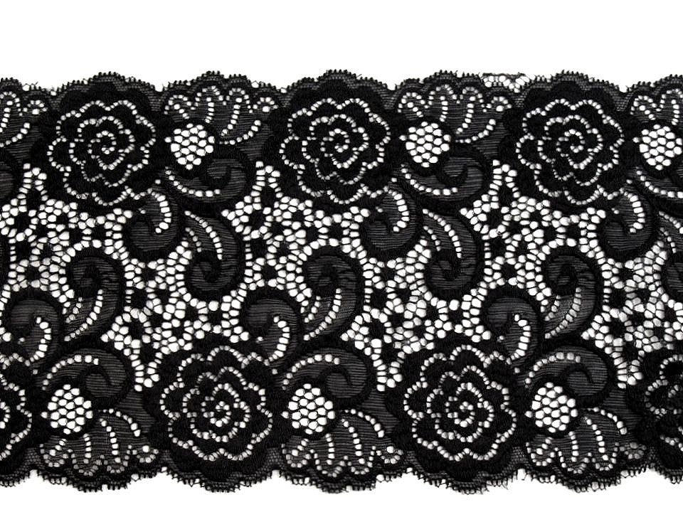 Liseré en dentelle élastique, largeur 15 cm