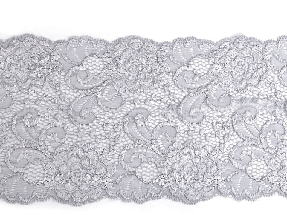 Liseré en dentelle élastique, largeur 15 cm