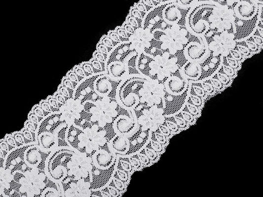 Liseré en dentelle élastique, largeur 10 cm