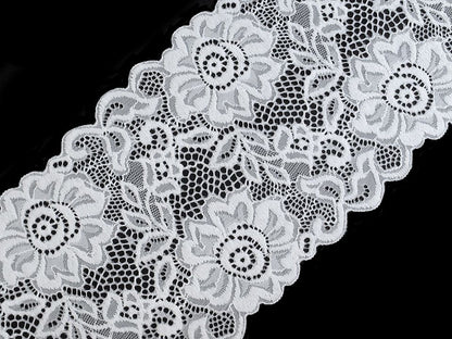 Dentelle élastique, largeur 14 cm