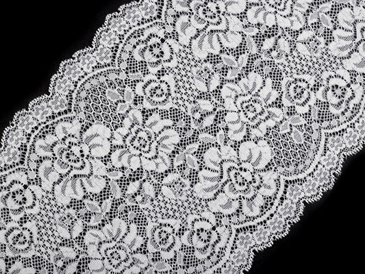 Liseré en dentelle élastique, largeur 18 cm