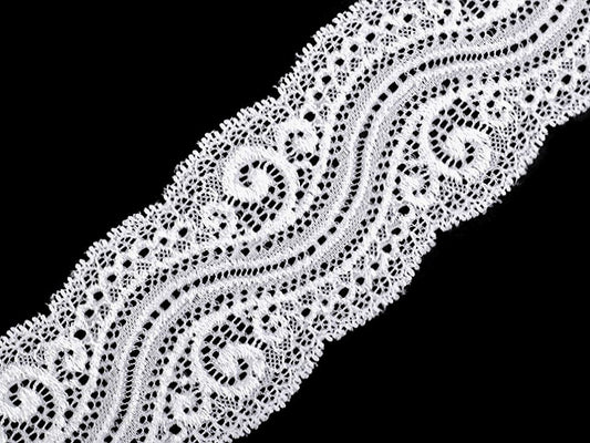Dentelle élastique, largeur 65 mm
