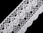 Bobine de liseré de dentelle en coton, largeur 75 mm - 1m