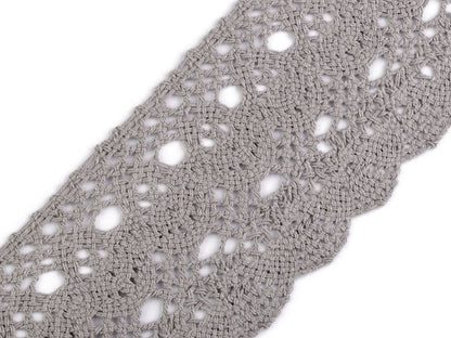 Bobine de liseré de dentelle en coton, largeur 75 mm - 1m