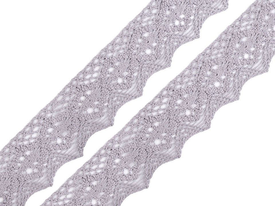 Dentelle en coton, largeur 46 ; 56 mm - 1m