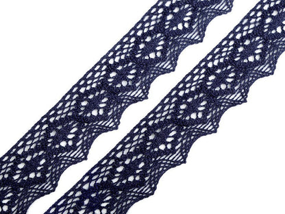 Dentelle en coton, largeur 46 ; 56 mm - 1m