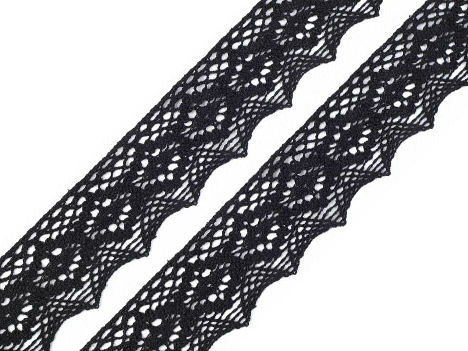 Dentelle en coton, largeur 46 ; 56 mm - 1m