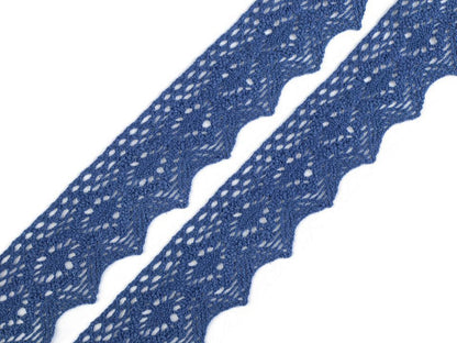 Dentelle en coton, largeur 46 ; 56 mm - 1m