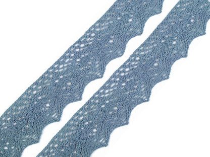 Dentelle en coton, largeur 46 ; 56 mm - 1m