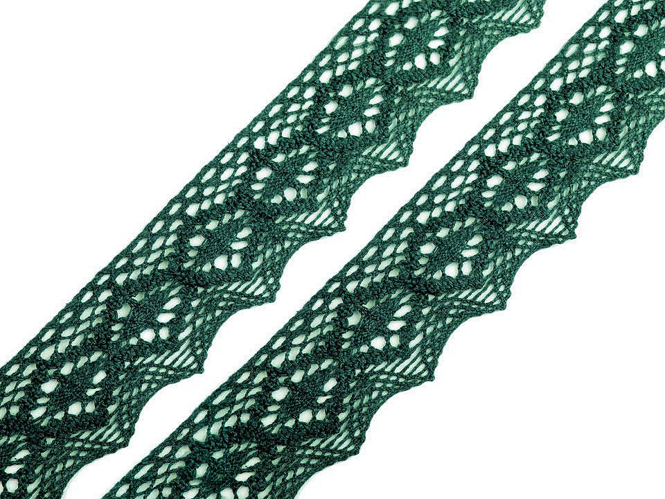 Dentelle en coton, largeur 46 ; 56 mm - 1m