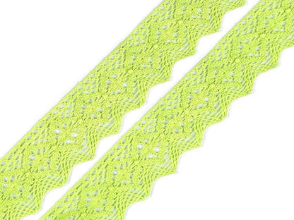 Dentelle en coton, largeur 46 ; 56 mm - 1m