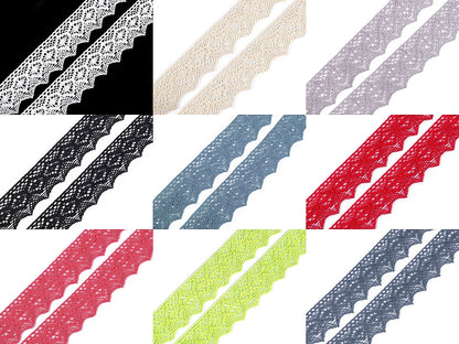 Dentelle en coton, largeur 46 ; 56 mm - 1m