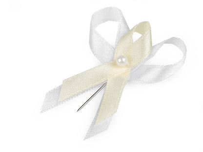 Noeud de ruban de mariage en satin, largeur 35 mm