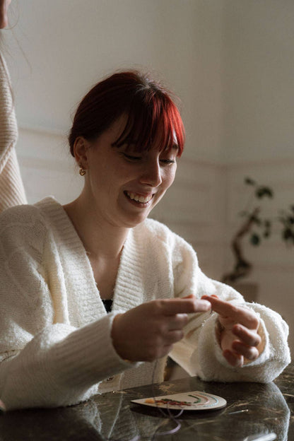 Kneckes & Compagnie - Base de broderie seule base apprentissage arc en ciel  – Bois prêt à broder