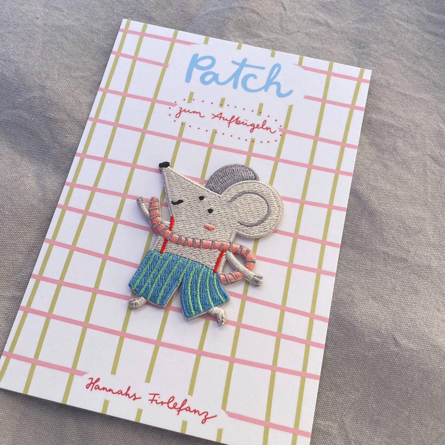 Hannahs Firlefanz - Patch de repassage souris – Écusson pour enfants + adultes