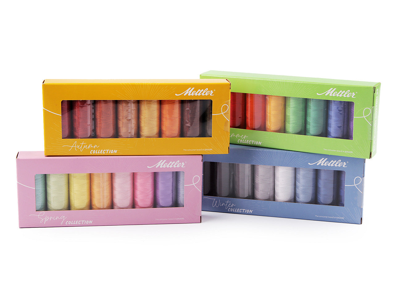 Set de fils en coton, Silk-finish Mettler, 8 x 150 m - 1set