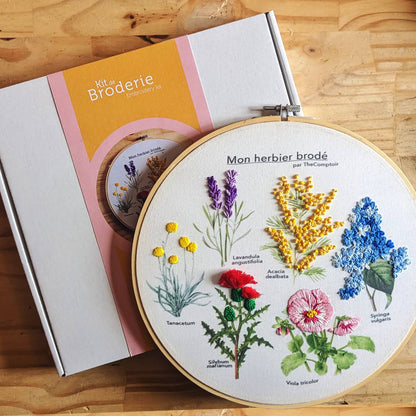 Kit de broderie d'herbier brodé