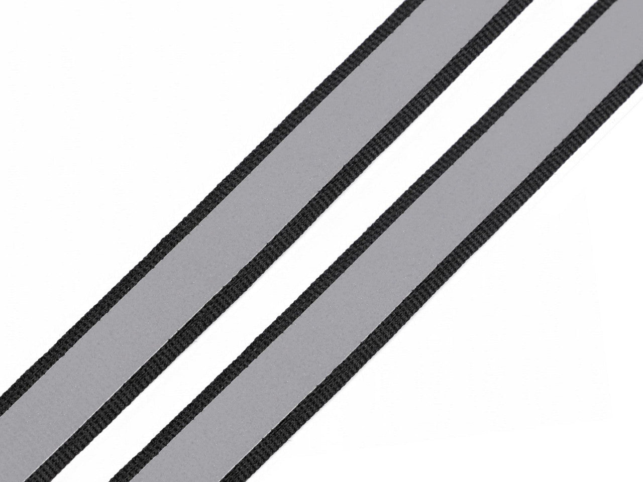 Bande de sangle réfléchissante, largeur 15 mm, sur tissu