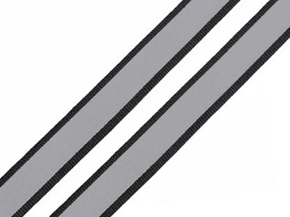 Bande de sangle réfléchissante, largeur 15 mm, sur tissu