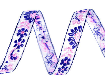 Ruban tapisserie jacquard Folklorique, largeur 10 mm - 6.9m