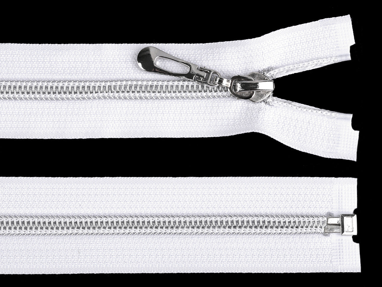 FAG en nylon avec dents argentées, No 7, longueur 50 cm