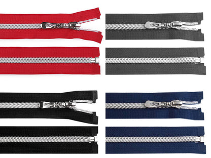 FAG en nylon avec dents argentées, No 7, longueur 65 cm