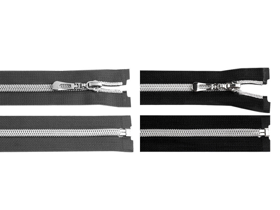 FAG en nylon avec dents argentées, No 7, longueur 65 cm